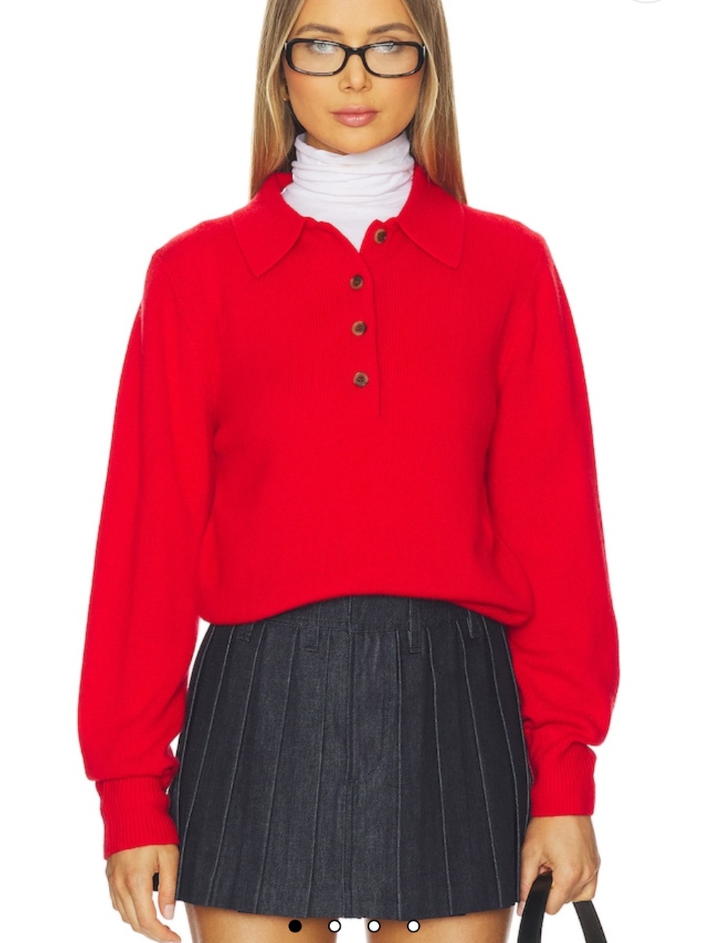 Revolve red cashmere polo.